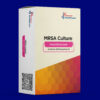 At-home MRSA culture nose and groin test kit including sterile swabs, labeled tubes, and instructions.