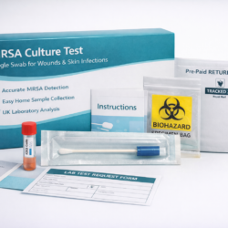 MRSA wound swab test kit with laboratory analysis in the UK