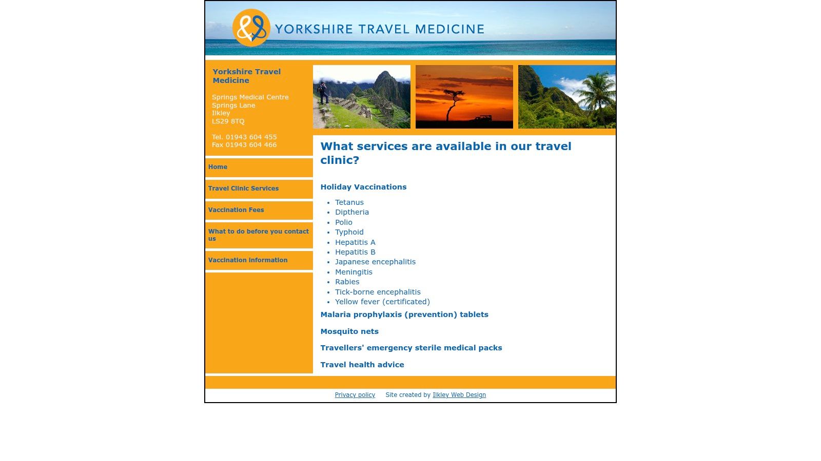 Yorkshire Travel Medicine – Ilkley