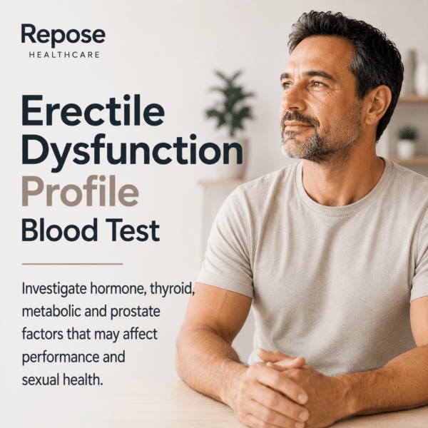 Erectile Dysfunction Profile Blood Test with Included Superdrug Phlebotomy